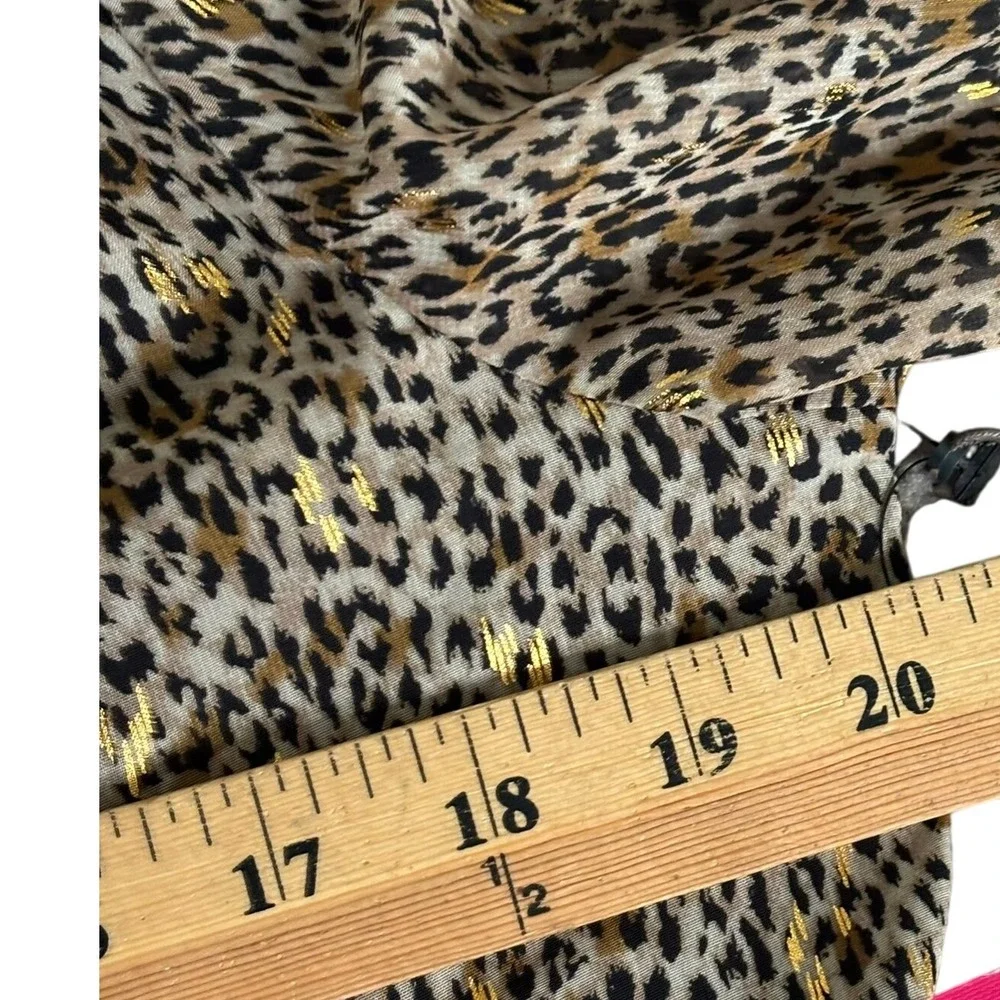 Vince Camuto Off the‎ Grid Leopard Print Mini Dress Sz M Chiffon Maximalism